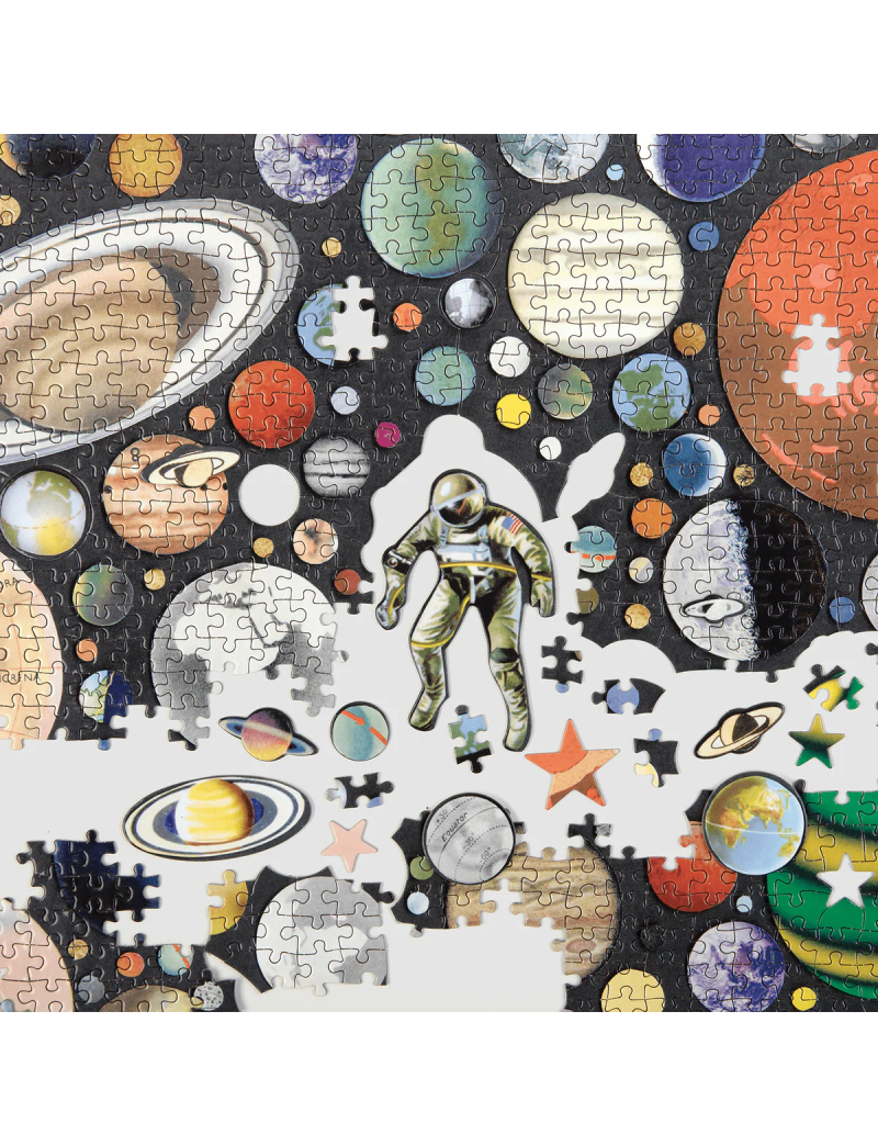 Galison Ben Giles Zero Gravity 1000 Piece Jigsaw Puzzle With Shaped Pieces