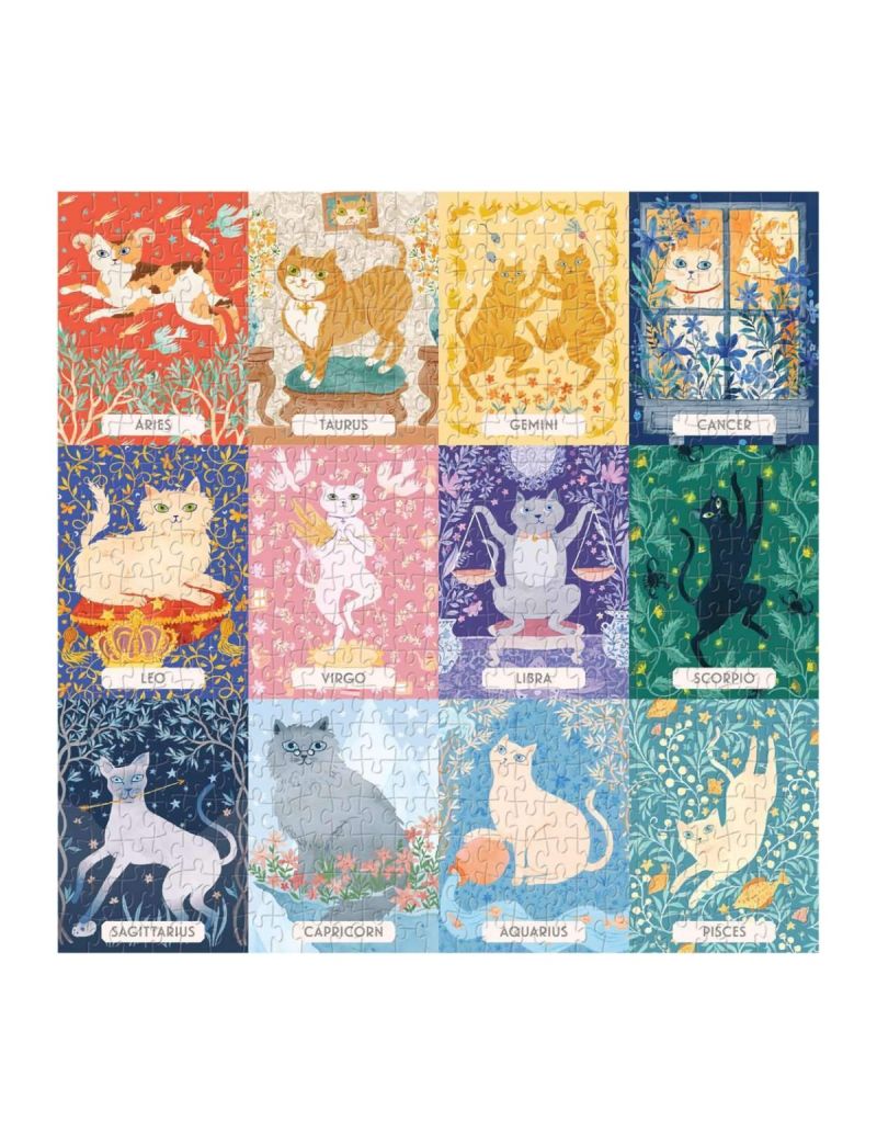 Galison Cat Zodiac 500 Piece Puzzle