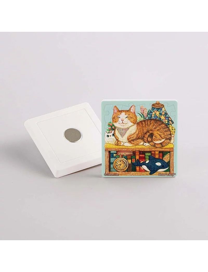 PINTOO D1310 Puzzle Magnet - Cotton Lion - Ginger Cat 16p
