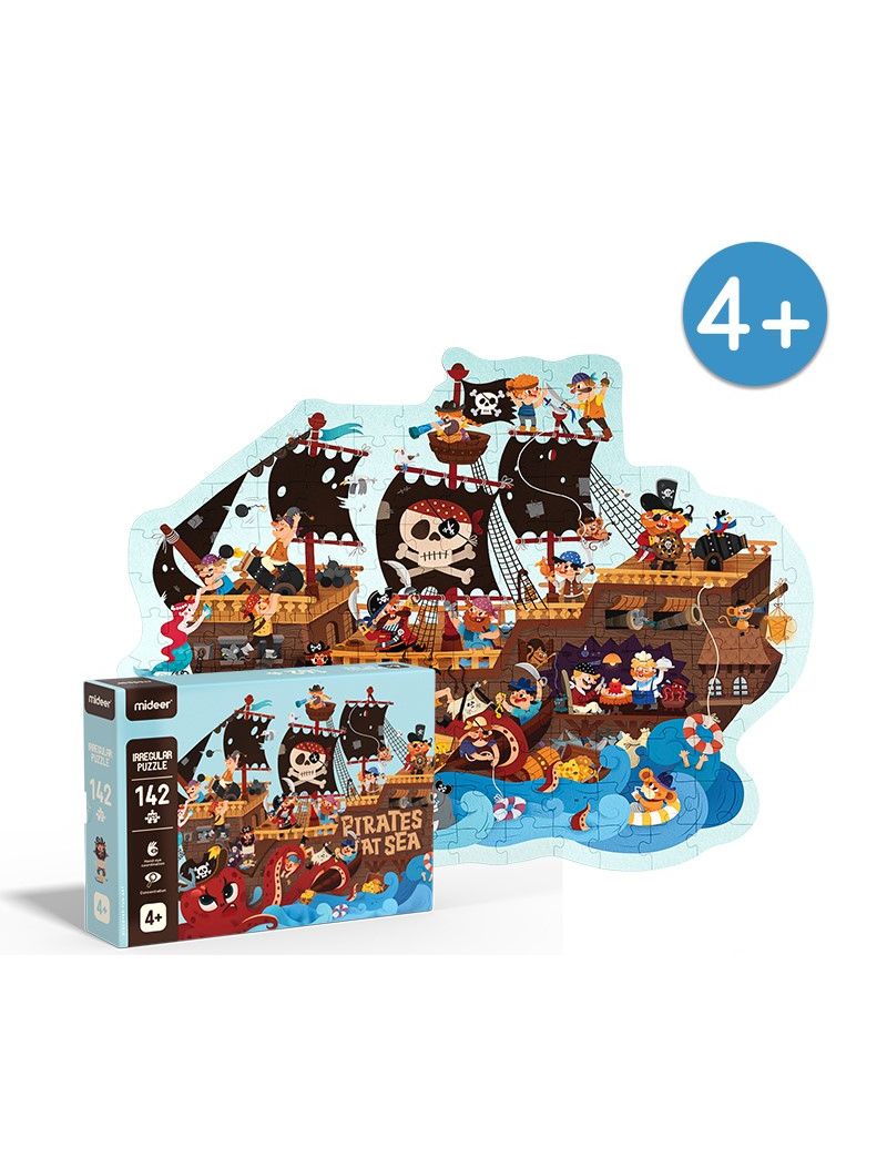 MIDEER Irregular Puzzle - Pirates At Sea 142pc
