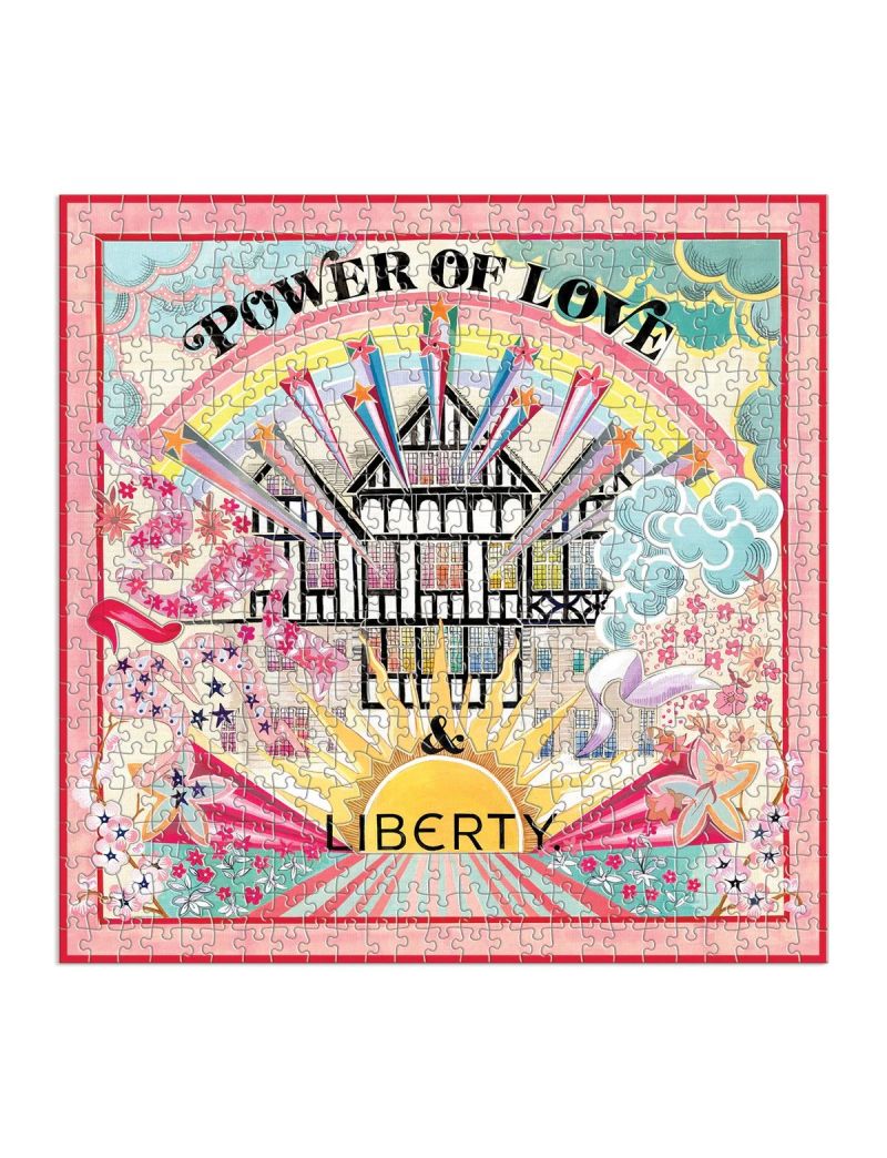 Galison Liberty Power of Love 500 Piece Double Sided Puzzle with Shaped Pieces