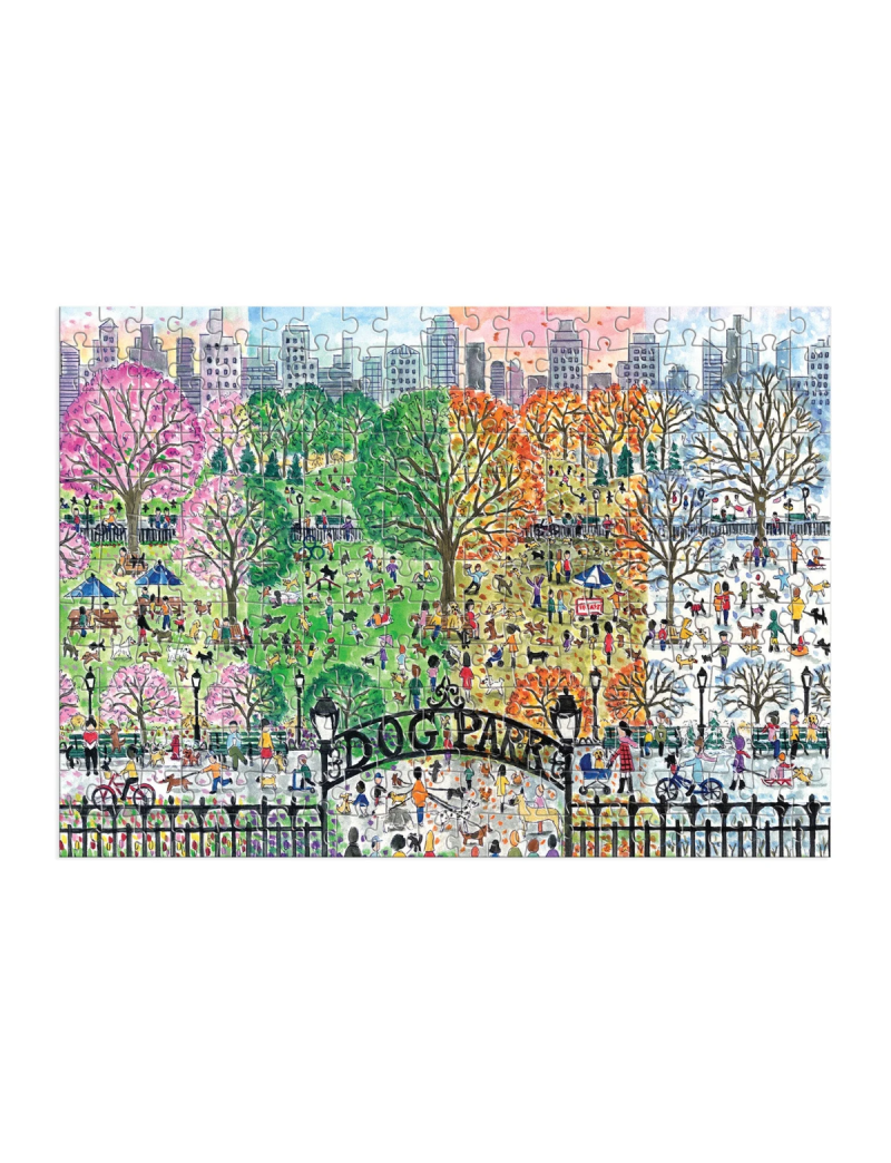 GALISON Michael Storrings Dog Park in Four Seasons 1000 Piece Puzzle
