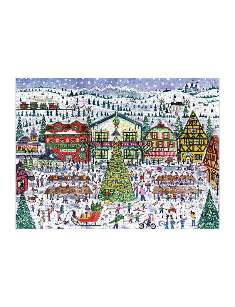 Galison Michael Storrings Santa's Village 1000 Piece Puzzle