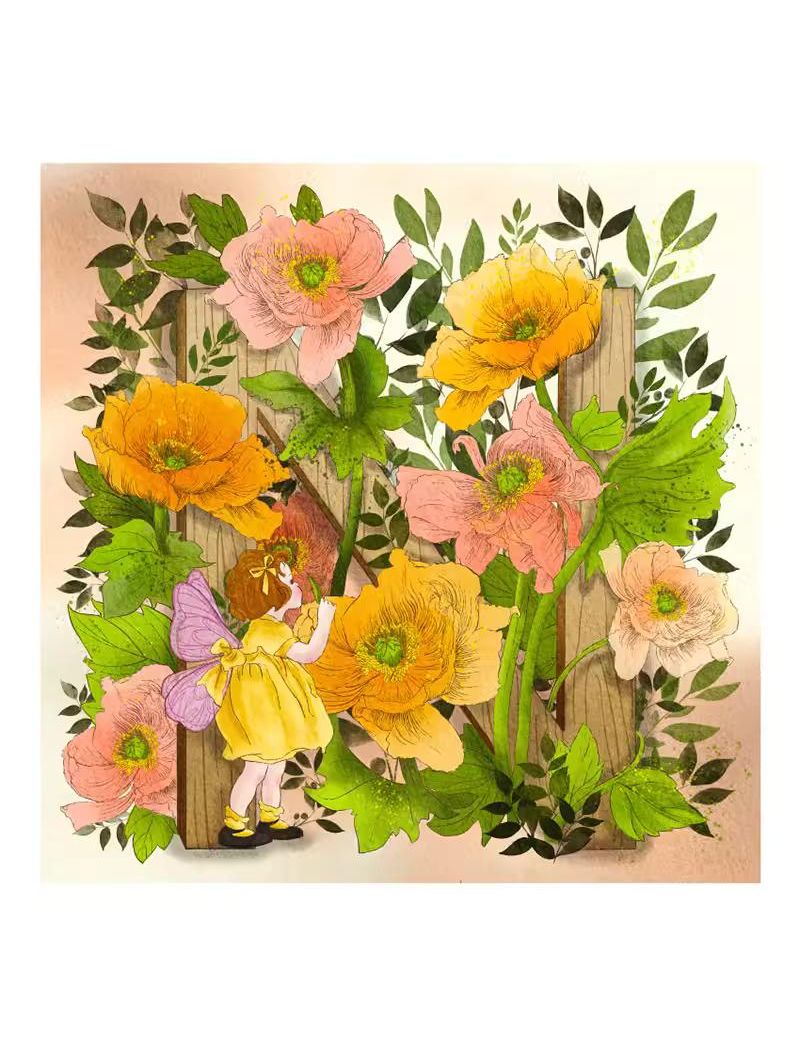 ArtPuzzle Flower Fairy and Letter N C3113 300pcs