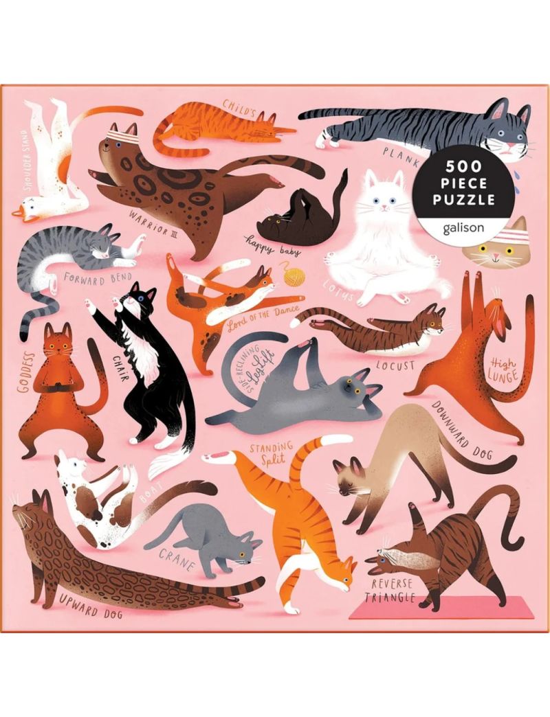 Galison Namaste Cats 500 Piece Puzzle