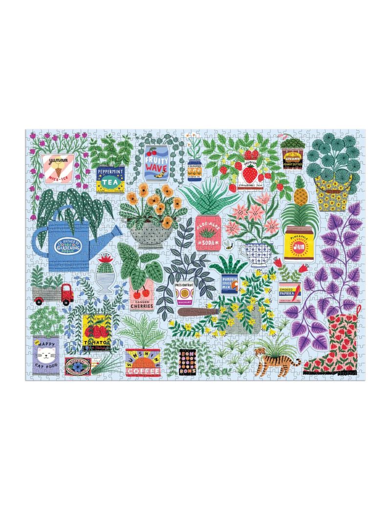 Galison Planter Perfection 1000 Piece Puzzle with Shaped Pieces