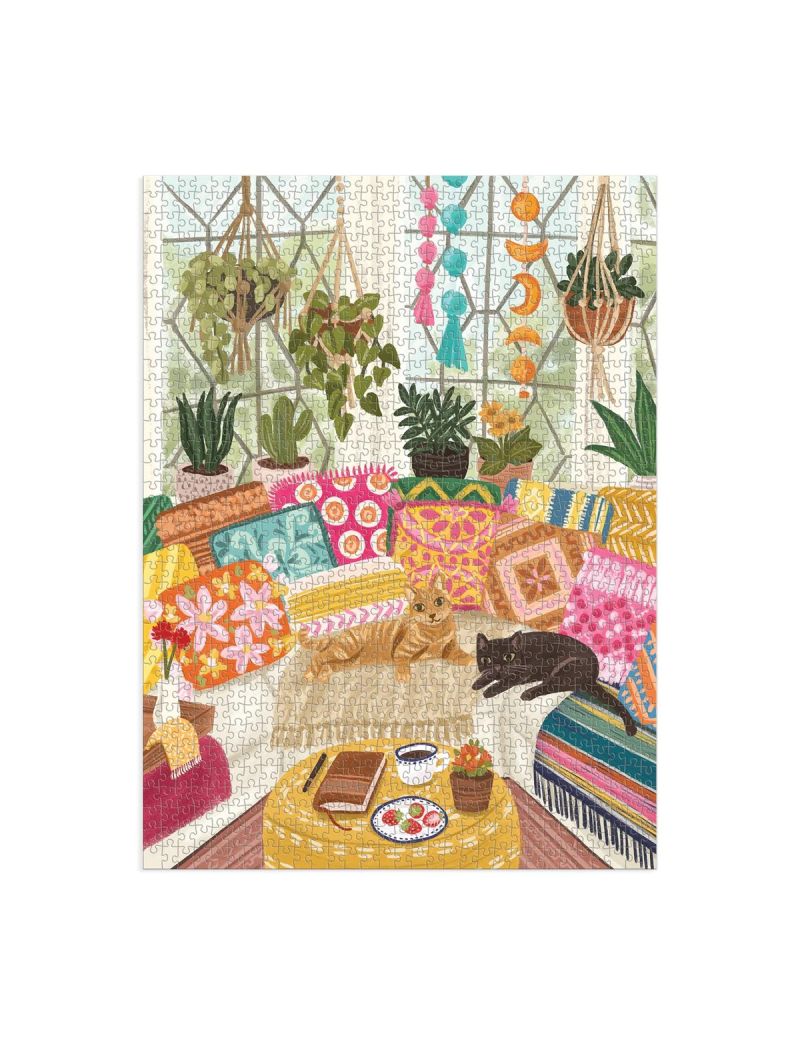 Galison Serenity Meow 1000 Piece Puzzle in a Square Box