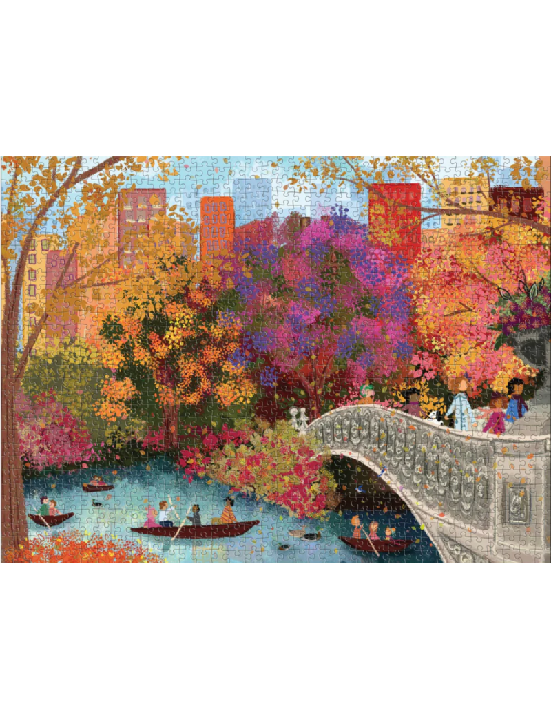 Galison Joy Laforme Autumn on Bow Bridge 1000 Piece Puzzle
