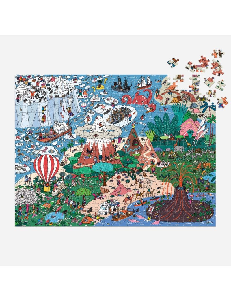 Galison Where's ________? Curious and Far Out Places 500 Piece Search and Find Puzzle